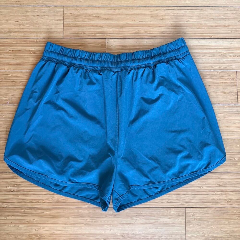 Beyond Yoga Teal Blue Green 2-in-1 Running Shorts Built In Liner XL